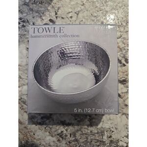 Towle‎ Silversmiths Hammersmith Collection 5 Inch Bowl Cast Aluminum Silver